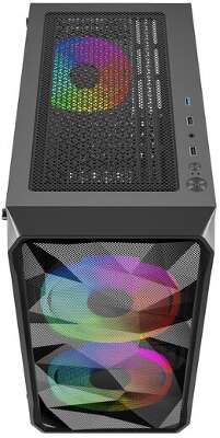 Корпус PowerCase Micro A3B ARGB, черный, mATX, без БП (CMMAB-A3)