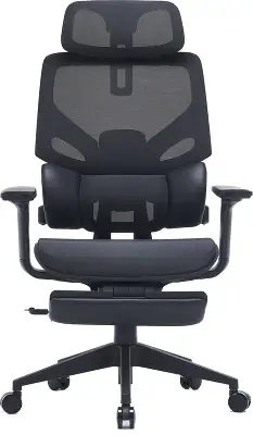 Кресло Cactus CS-CHR-MC01-BK черный сет./эко.кожа с подголов. крестов. пластик