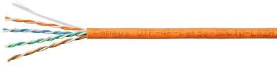 Cabeus UTP-4P-Cat.5e-SOLID-LSZH-100 Кабель витая пара UTP (U/UTP), категория 5e, 4 пары (24 AWG), одножильный, оранжевый, LSZH, нг(А)-HF, (100 м)