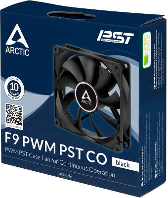 Вентилятор Arctic Cooling ARCTIC F9 PWM PST CO BLACK, 92мм, 1800rpm, 4-pin PWM, 1шт