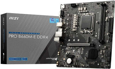 Материнская плата mATX LGA1700 MSI PRO B660M-E DDR4