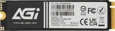 Накопитель SSD AGi PCIe 4.0 x4 1TB AGI1T0G43AI818 M.2 2280