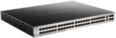 D-Link DGS-3130-54S/B1A PROJ Управляемый L3 стекируемый коммутатор с 48 портами 1000Base-X SFP, 2 портами 10GBase-T и 4 портами 10GBase-X SFP+