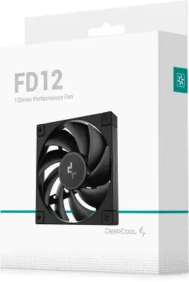 Вентилятор для корпуса Deepcool FD12 120х120x25 черный 4-pin 27.6дБ (R-FD12-BKNPN1-G) Ret