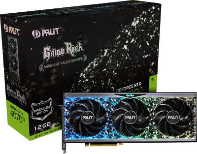 Видеокарта Palit NVIDIA nVidia GeForce RTX 4070Ti GameRock Premium 12Gb DDR6X PCI-E HDMI, 3DP