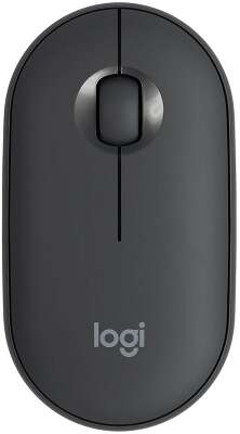 Мышь беспроводная Logitech Pebble M350 Black черная, оптическая, 1000dpi, 2.4GHz, USB-ресивер, бесшумная, под обе руки