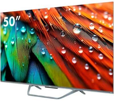 50" Телевизор HAIER Smart TV S4, QLED, 4K Ultra HD, серый, СМАРТ ТВ, Android TV[DH1VL5D04RU]