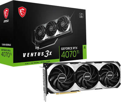 Видеокарта MSI NVIDIA nVidia GeForce RTX 4070Ti VENTUS 3X E 12Gb DDR6X PCI-E HDMI, 3DP