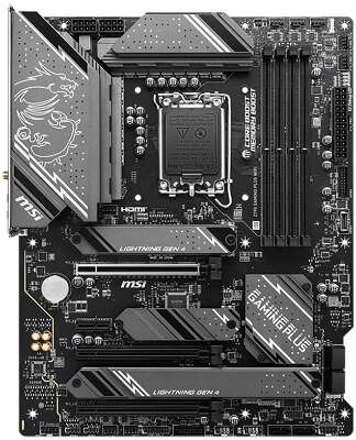 Материнская плата MSI Z790 GAMING PLUS WIFI Z790, LGA1700, 4*DDR5, 3*PCIEx16, 1*PCIEx1, 4*M.2, 2*TypeC, 1*USB3.2Gen2, 6*USB3.2Gen1, 8*USB2.0, 6*SATA3.0, 2.5G, DP, HDMI, ATX, RTL