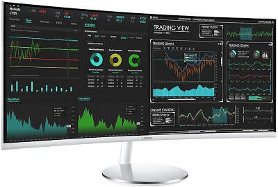 Монитор 34" Samsung C34J791WTI VA 3440x1440 Curved HDMI, DP USB-Hub белый