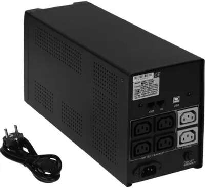 PowerCom Imperial IMP-1500AP ИБП {Line-Interactive, 1500VA / 900W, Tower, 6xIEC-320 С13: 4 с резервным питанием + 2 с фильтрацией, USB} (671479)