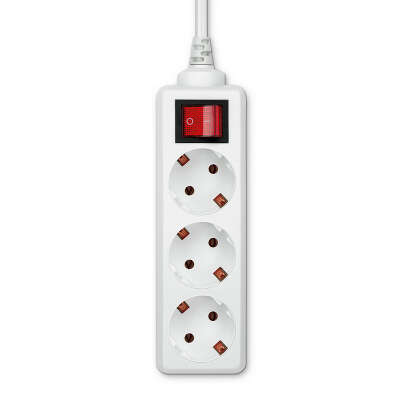 Сетевой удлинитель Buro BU-PS3.3/W 3м (3 розетки) белый (пакет ПЭ)