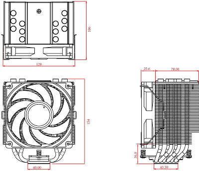 Устройство охлаждения(кулер) ID-Cooling SE-226-XT ARGB Soc-AM5/AM4/1200/1700/1851 черный 4-pin 16-32dB Al+Cu 250W 1300gr Ret (SE-226-XT ARGB)