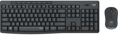 Комплект клавиатура+мышь беспроводной LOGITECH MK295 черный (USB, 1000dpi) (920-009807)