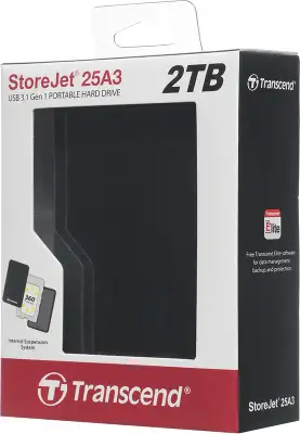 Жесткий диск Transcend USB3.0 2TB TS2TSJ25A3K StoreJet 25A3 2.5