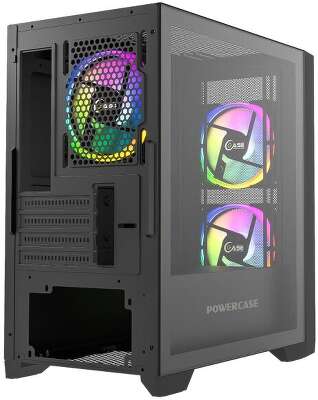 Корпус PowerCase Alisio Micro Z3B ARGB, черный, mATX, без БП (CAMZB-A3)