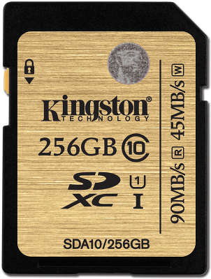 Карта памяти 256 Гб SDXC Kingston Class 10 UHS-I [SDA10/256GB]