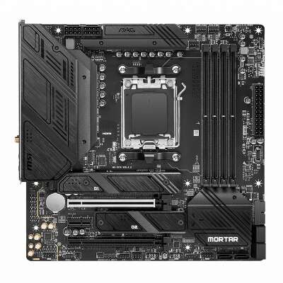Материнская плата MSI MAG B650M MORTAR WIFI B650, AM5, 4*DDR5, 2*PCIEx16, 1*PCIEx1, 2*M.2, 2*TypeC, 3*USB3.2Gen2, 6*USB3.2Gen1, 4*USB2.0, 6*SATA3.0, 2.5G, DP, HDMI, M-ATX, RTL