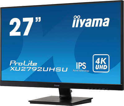 Монитор 27" Iiyama ProLite XU2792UHSU-B1 IPS UHD DVI, HDMI, DP, USB-Hub
