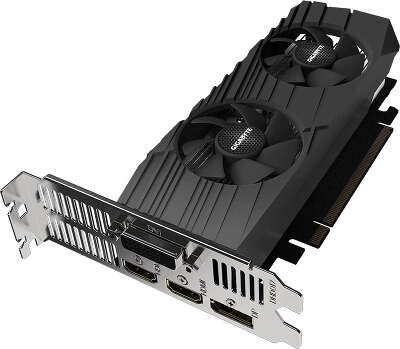 Видеокарта GIGABYTE nVidia GeForce GTX1650 D6 OC Low Profile 4G 4Gb GDDR6 PCI-E DVI, 2HDMI, DP