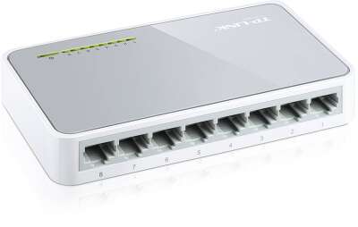 TP-Link TL-SF1008D 8-портовый настольный коммутатор 10/100 Мбит/с, пластиковый корпус