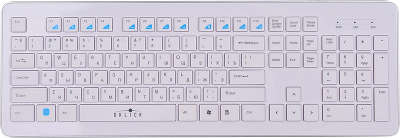 Клавиатура USB Oklick 540S Multimedia Slim, белая