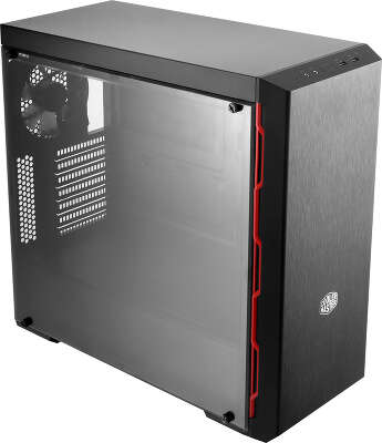 Корпус Cooler Master MasterBox MB600L, черный/красный, ATX, Без БП (MCB-B600L-KANN-S00)