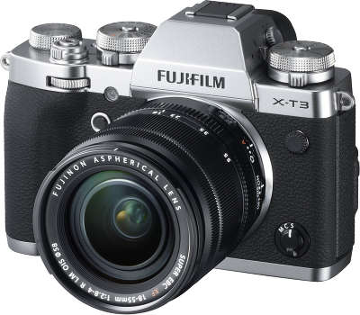 Цифровая фотокамера Fujifilm X-T3 Silver kit (18-55 мм f/2.8-4 R LM OIS)