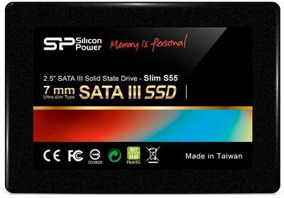 Накопитель SSD Silicon Power SATA-III 120GB SP120GBSS3S55S25 Slim S55 2.5"