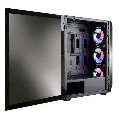 Корпус Ginzzu GL 300 FAN 12CM RGB*4 USB3.0 Window