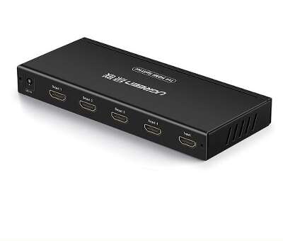Разветвитель UGREEN (40202EU) HDMI Splitter 1 In 4 Out EU. Цвет: черный