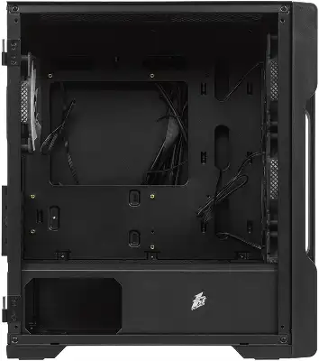Корпус 1STPLAYER TRILOBITE T3-G, черный, mATX, Без БП (T3-G-BK-4F1)