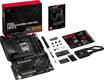 Материнская плата ASUS ROG CROSSHAIR X870E APEX, AM5, X870E, 4*DDR5, 4*SATA, 5*M.2, 8*USB 3.2, 2*Type-C, 2*USB4, 6*PCIx16, 1xPCIe 4, 1xPCIe, ATX; 90MB1KR0-M0EAY0