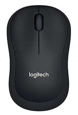 Мышь беспроводная Logitech B220 Silent Black черная, оптическая, 1000dpi, 2.4GHz, USB-ресивер, бесшумная, под любую руку, RTL