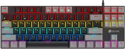 Клавиатура Оклик K600X механическая черный/серый USB Multimedia for gamer LED кабель 1.8м