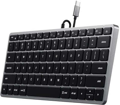 Клавиатура Satechi Slim W1 USB-C Wired Keyboard, Space Grey [ST-UCSW1M-RU]