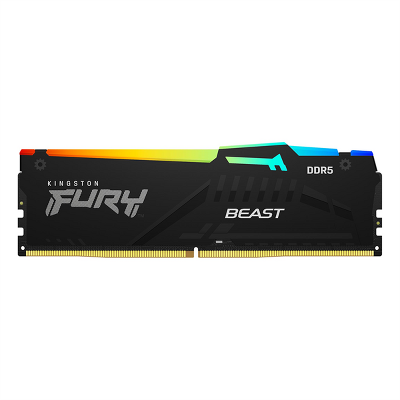 Оперативная память Kingston 64GB 5600MT/s DDR5 CL40 DIMM (Kit of 2) FURY Beast RGB XMP