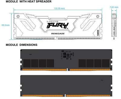 Набор памяти DDR5 DIMM 2x16Gb DDR6400 Kingston FURY Renegade (KF564C32RSK2-32)