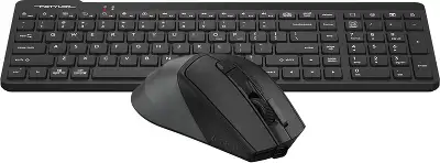 Клавиатура + мышь A4Tech Fstyler FG2400 Air2 клав:черный мышь:черный USB беспроводная slim (FG2400 AIR2 BLACK)