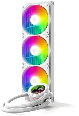 Система водяного охлаждения ID-Cooling SL360 XE ARGB Soc-AM5/AM4/1200/1700/1851 белый 4-pin 14-30dB Al+Cu LCD 350W Ret (SL360 XE WHITE)