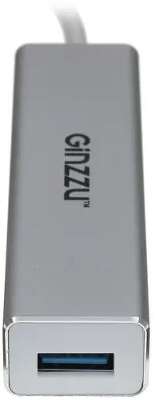 Концентратор USB 3.0 HUB Ginzzu GR-518UB TYPE C, 4 порта USB3.0, 20см кабель
