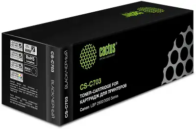 Картридж лазерный Cactus CS-C703 703 черный (2000стр.) для Canon LBP2900/3000Series