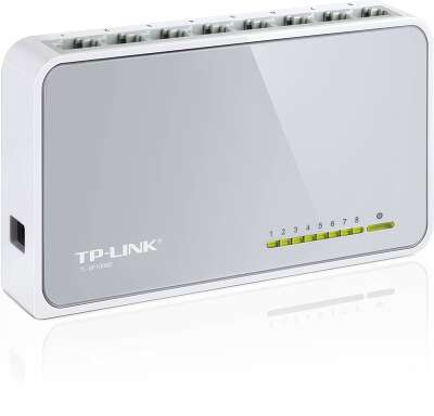 TP-Link TL-SF1008D 8-портовый настольный коммутатор 10/100 Мбит/с, пластиковый корпус