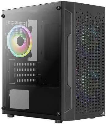 Корпус MiniTower AEROCOOL TRINITY MINI-G-BK-V2 black (mATX, без БП, 3xUSB Type-A) (4710562758627)