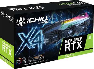 Видеокарта Inno3D NVIDIA nVidia GeForce RTX 3070Ti iChill X4 8Gb DDR6X PCI-E HDMI, 3DP