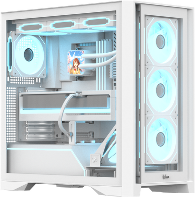 корпус Formula V Line Air Power G8 White, ATX, Dual Front Panels, TYPE-C*1, USB3.0*1