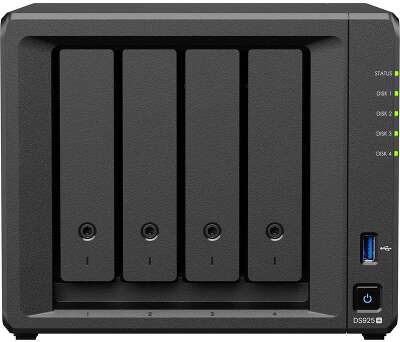 Платформа СХД Synology DS925+ 4 Bay (Max.9) 2xM.2 2xGLAN 4GB (Max.32GB) DDR4 2xUSB