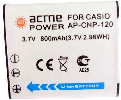 Аккумулятор AcmePower CNP-120 для CASIO EX-S200/S800/Z800/ZS10/ZS15