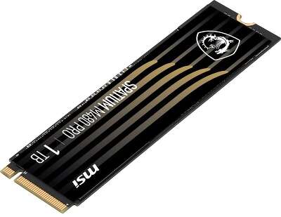 MSI SSD SPATIUM M480 Pro, 1000GB, M.2(22x80mm), NVMe, PCIe 4.0 x4, 3D TLC, R/W 7400/6000, IOPs 750 000/1 000 000, DRAM buffer 1024MB, TBW 700, DWPD 0.38 (5 лет)