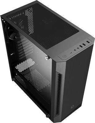 Корпус GameMax Fortress TG, черный, ATX, Без БП (Fortress TG)